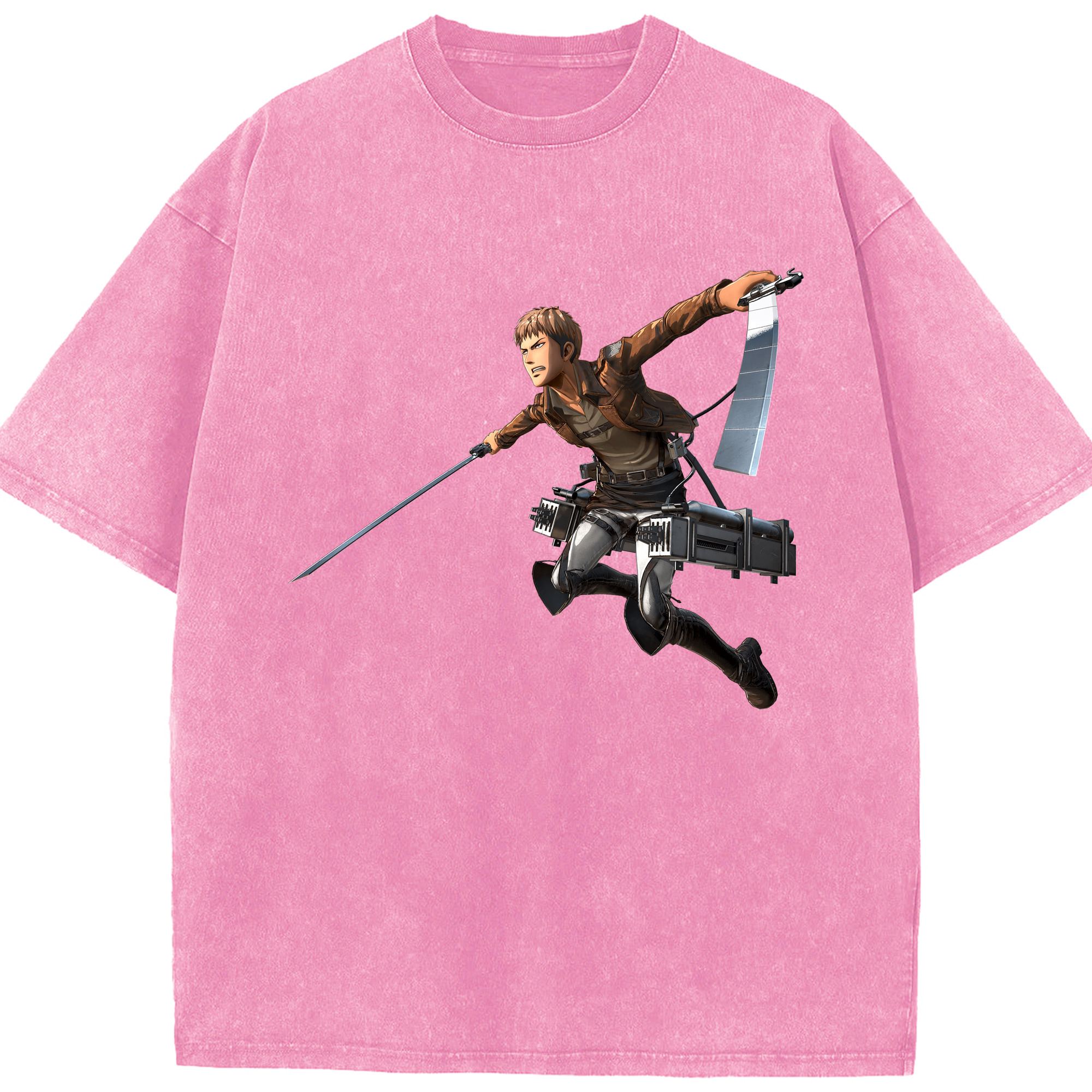 （画像用） 進撃の巨人 ジャン・キルシュタイン Attack on Titan Jean Kirstein 綿100% ヴィンテージ風 半袖Tシャツ（フロントプリント）